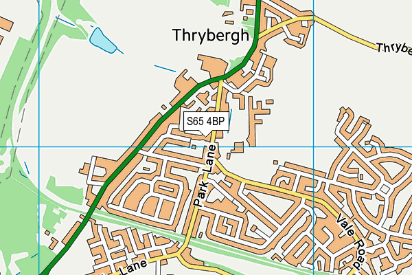 Thrybergh Academy map (S65 4BP) - OS VectorMap District (Ordnance Survey)