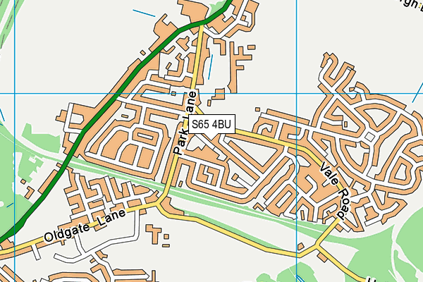 S65 4BU map - OS VectorMap District (Ordnance Survey)