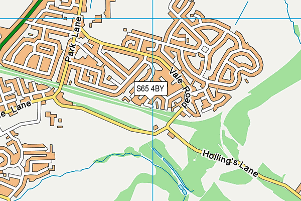 S65 4BY map - OS VectorMap District (Ordnance Survey)