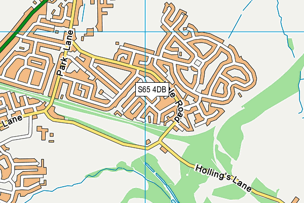 S65 4DB map - OS VectorMap District (Ordnance Survey)