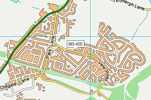 S65 4DD map - OS VectorMap District (Ordnance Survey)