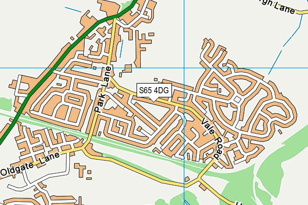 S65 4DG map - OS VectorMap District (Ordnance Survey)