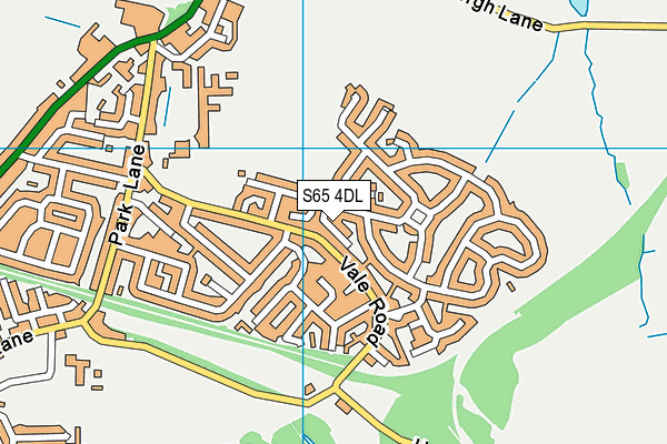 S65 4DL map - OS VectorMap District (Ordnance Survey)