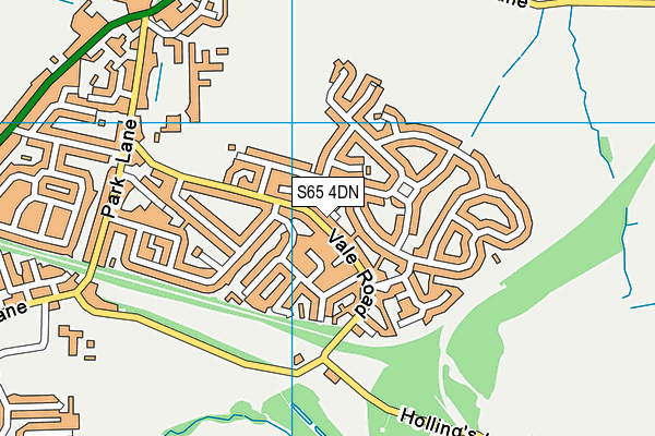 S65 4DN map - OS VectorMap District (Ordnance Survey)