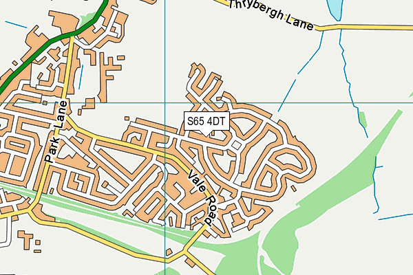 S65 4DT map - OS VectorMap District (Ordnance Survey)