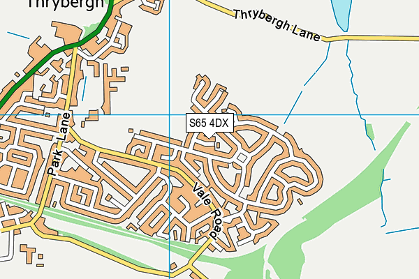 S65 4DX map - OS VectorMap District (Ordnance Survey)