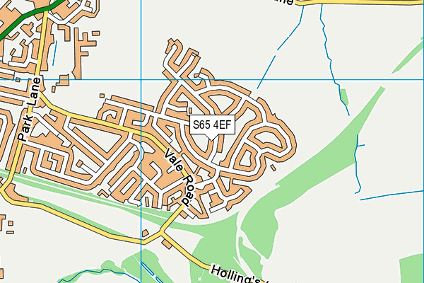 S65 4EF map - OS VectorMap District (Ordnance Survey)