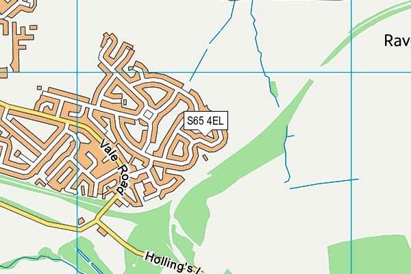 S65 4EL map - OS VectorMap District (Ordnance Survey)