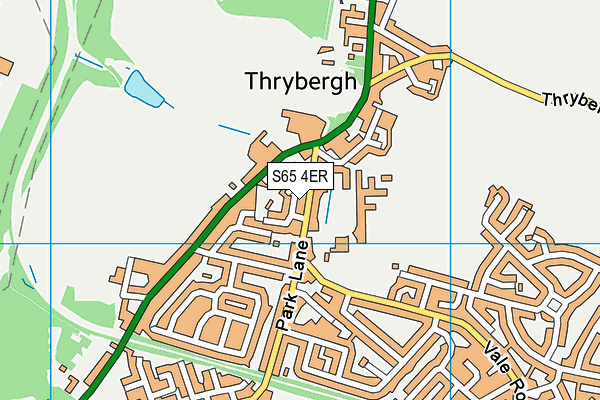 S65 4ER map - OS VectorMap District (Ordnance Survey)