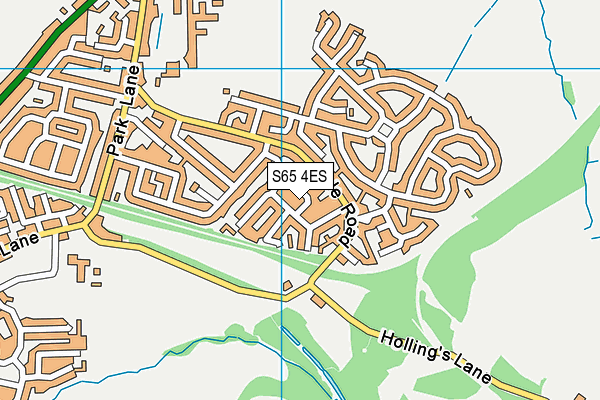 S65 4ES map - OS VectorMap District (Ordnance Survey)