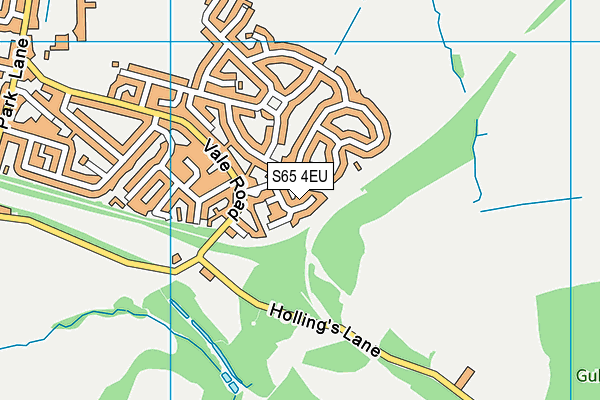 S65 4EU map - OS VectorMap District (Ordnance Survey)
