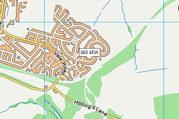 S65 4EW map - OS VectorMap District (Ordnance Survey)