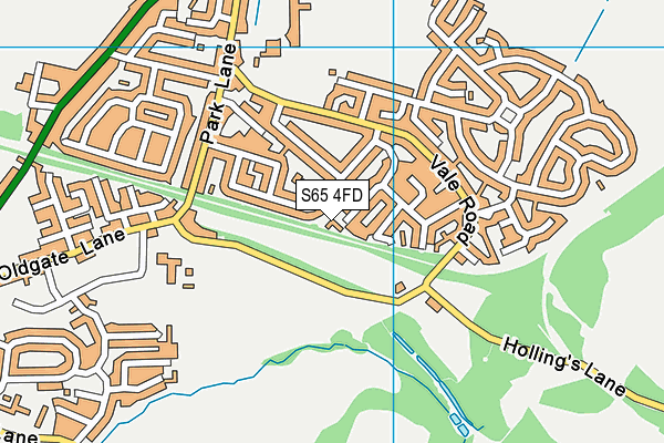 S65 4FD map - OS VectorMap District (Ordnance Survey)