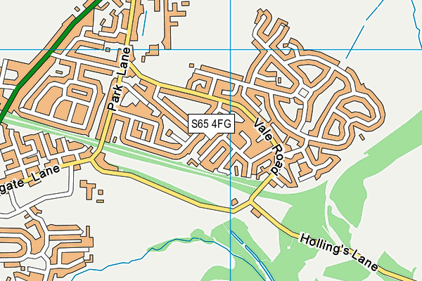 S65 4FG map - OS VectorMap District (Ordnance Survey)