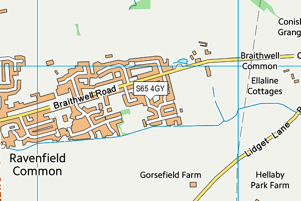 S65 4GY map - OS VectorMap District (Ordnance Survey)