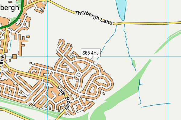 S65 4HJ map - OS VectorMap District (Ordnance Survey)