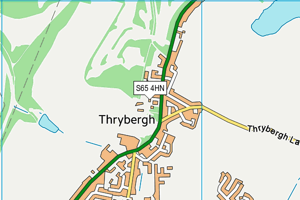 S65 4HN map - OS VectorMap District (Ordnance Survey)