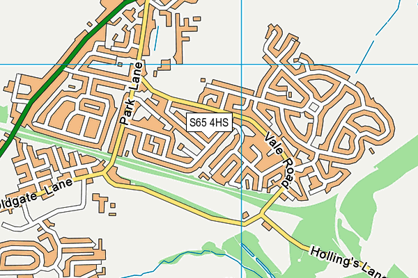 S65 4HS map - OS VectorMap District (Ordnance Survey)