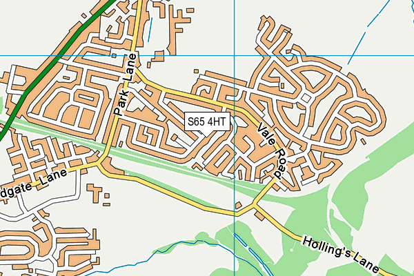 S65 4HT map - OS VectorMap District (Ordnance Survey)