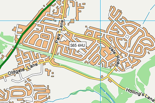 S65 4HU map - OS VectorMap District (Ordnance Survey)