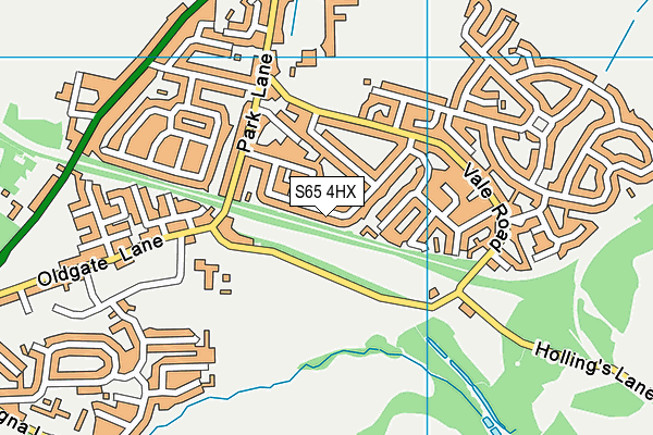 S65 4HX map - OS VectorMap District (Ordnance Survey)