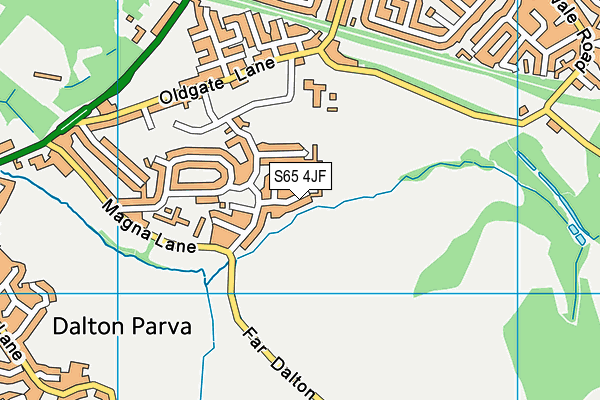 S65 4JF map - OS VectorMap District (Ordnance Survey)