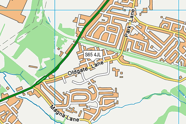 S65 4JL map - OS VectorMap District (Ordnance Survey)