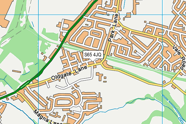 S65 4JQ map - OS VectorMap District (Ordnance Survey)
