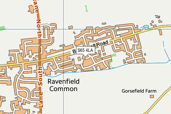 S65 4LA map - OS VectorMap District (Ordnance Survey)