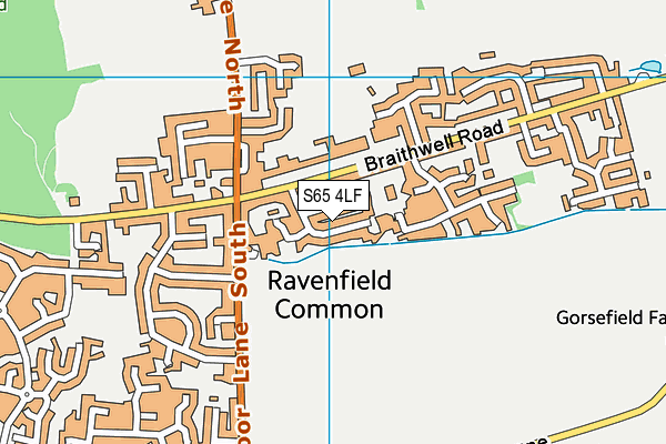 S65 4LF map - OS VectorMap District (Ordnance Survey)