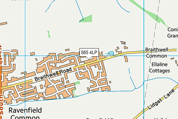S65 4LP map - OS VectorMap District (Ordnance Survey)