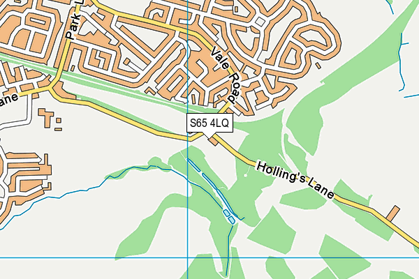 S65 4LQ map - OS VectorMap District (Ordnance Survey)
