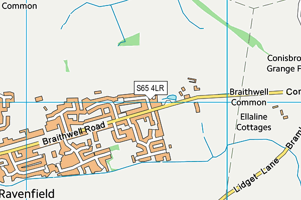 S65 4LR map - OS VectorMap District (Ordnance Survey)