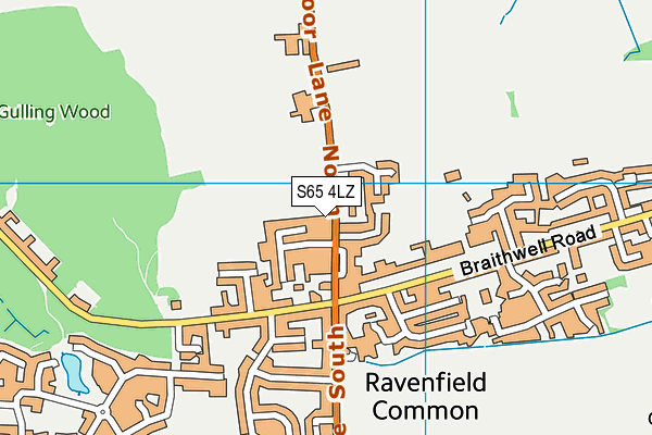 Ravenfield School (Closed) map (S65 4LZ) - OS VectorMap District (Ordnance Survey)