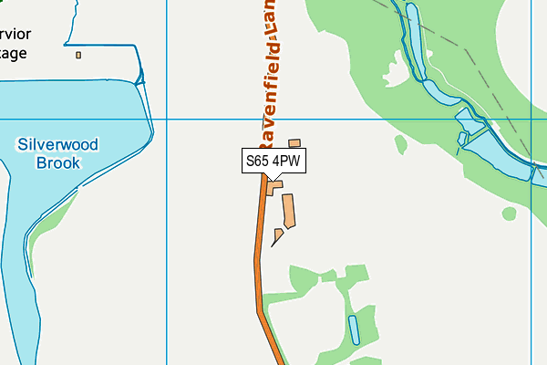 S65 4PW map - OS VectorMap District (Ordnance Survey)