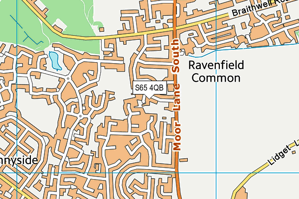 S65 4QB map - OS VectorMap District (Ordnance Survey)