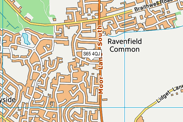 S65 4QJ map - OS VectorMap District (Ordnance Survey)