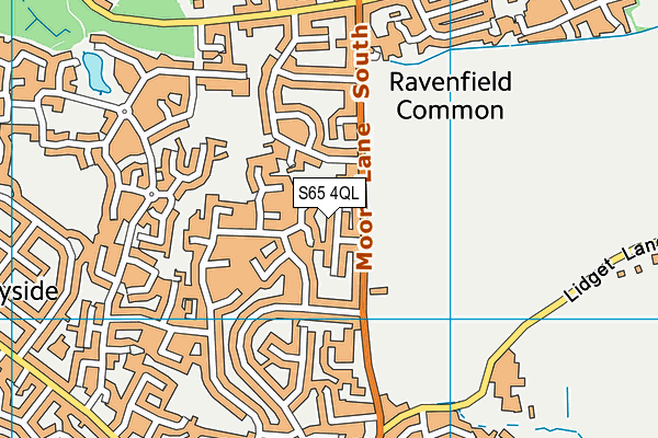 S65 4QL map - OS VectorMap District (Ordnance Survey)