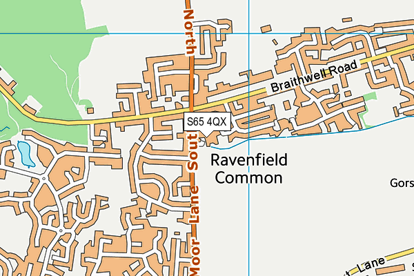 S65 4QX map - OS VectorMap District (Ordnance Survey)