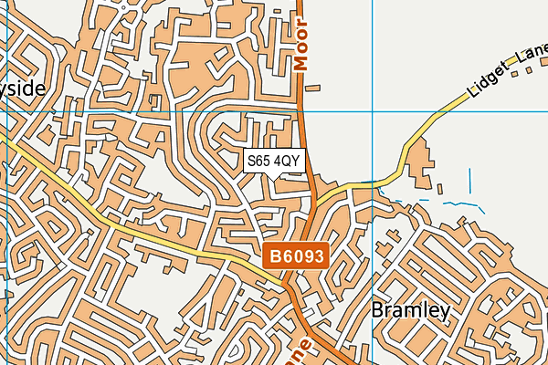 S65 4QY map - OS VectorMap District (Ordnance Survey)