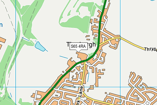 S65 4RA map - OS VectorMap District (Ordnance Survey)