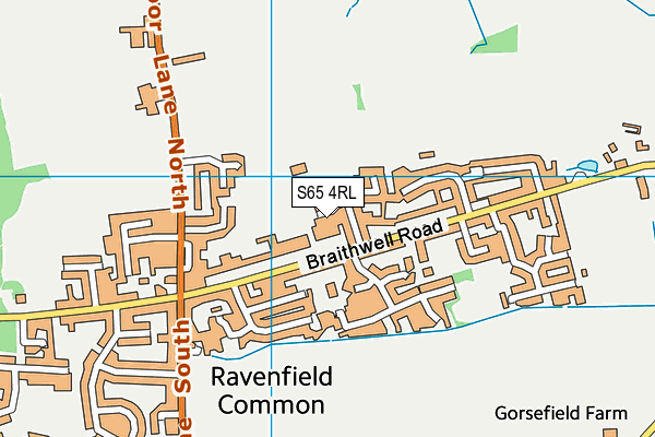 S65 4RL map - OS VectorMap District (Ordnance Survey)