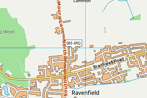 S65 4RQ map - OS VectorMap District (Ordnance Survey)