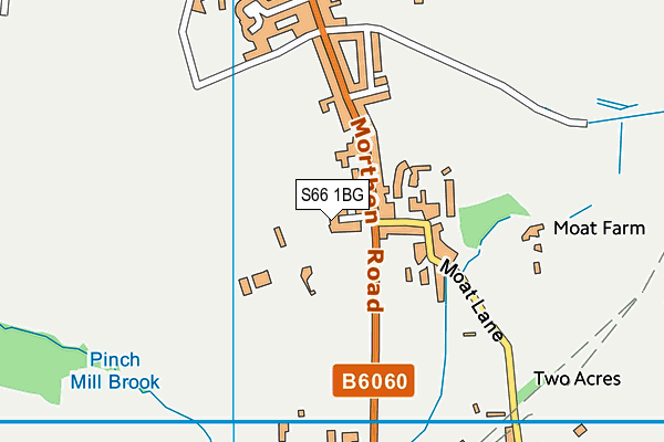 S66 1BG map - OS VectorMap District (Ordnance Survey)