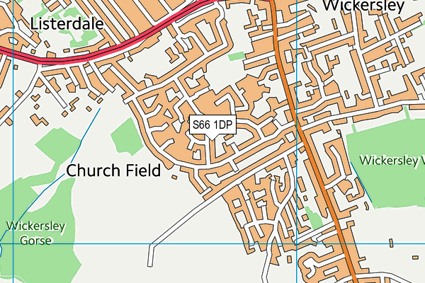 S66 1DP map - OS VectorMap District (Ordnance Survey)