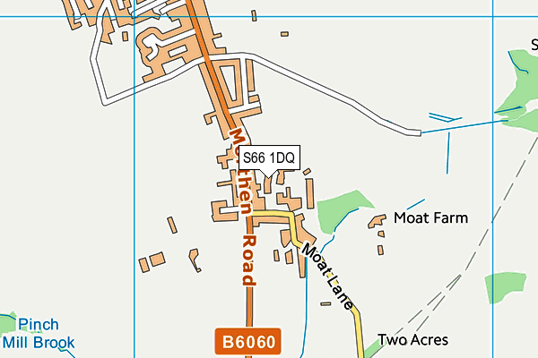 S66 1DQ map - OS VectorMap District (Ordnance Survey)