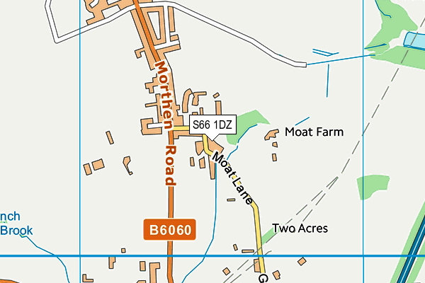 S66 1DZ map - OS VectorMap District (Ordnance Survey)