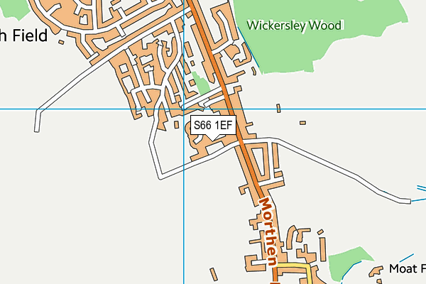 S66 1EF map - OS VectorMap District (Ordnance Survey)