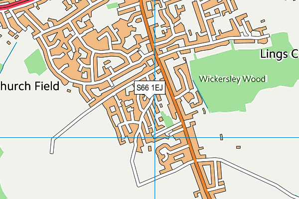 S66 1EJ map - OS VectorMap District (Ordnance Survey)