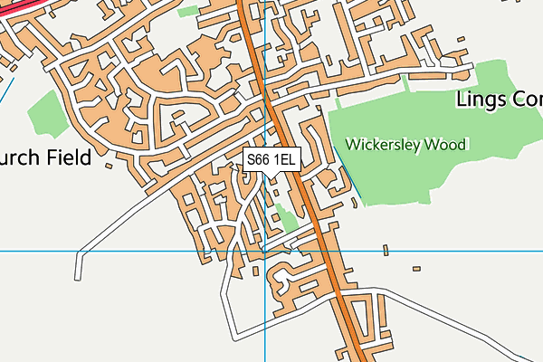S66 1EL map - OS VectorMap District (Ordnance Survey)